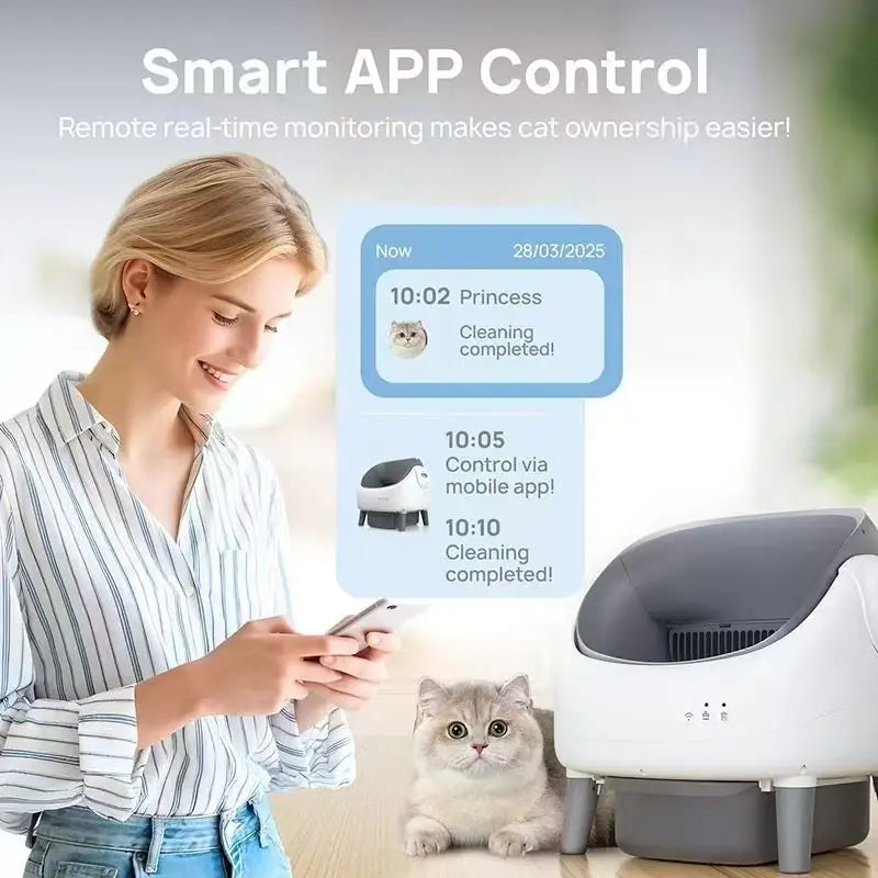 Smart Self-Cleaning Cat Litter Box